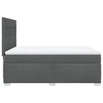vidaXL Sommier à lattes de lit avec matelas Gris foncé 160x200cm Tissu