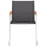 vidaXL Chaises de jardin lot de 4 Textilène et acier inoxydable Gris