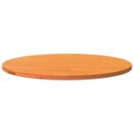 vidaXL Dessus de table rond cire marron Ø80x2 5 cm bois de pin massif