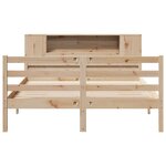 vidaXL Lit bibliothèque sans matelas 140x190 cm bois de pin massif