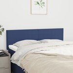 vidaXL Têtes de lit 2 Pièces Bleu 72x5x78/88 cm Tissu