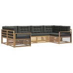 vidaXL Ensemble de canapés d'extérieur 6 pc Blanc et anthracite