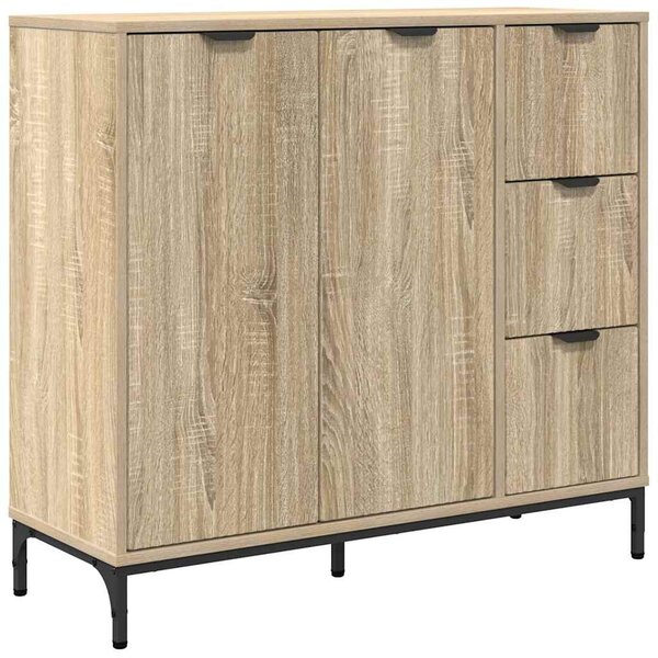 vidaXL Buffet Chêne Sonoma 89 5 x 33 x 82 cm Bois d'ingénierie