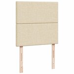 vidaXL Lit ottoman avec matelas et LED crème 90x200 cm tissu