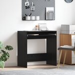 vidaXL Bureau d'ordinateur Chêne noir Panneau de particules Compact