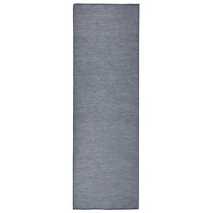 vidaXL Tapis à tissage plat d'extérieur 80x250 cm Bleu