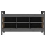 Banc banquette d'entrée 110 x 40 x 60 cm bois de pin massif gris 02_0010801