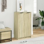 vidaXL Armoire à chaussures Chêne sonoma 59x35x100 5cm Bois d'ingénierie