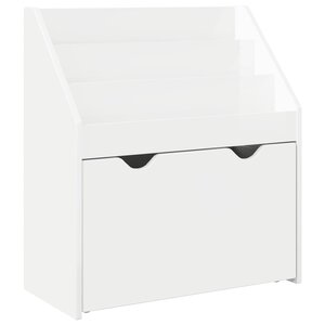 vidaXL Bibliothèque pour enfants Blanc brillant 60 x 29 5 x 69 cm