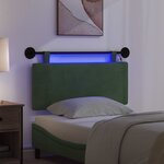 vidaXL Tête de lit suspendue Vert Jungle Tissu en velours côtelé
