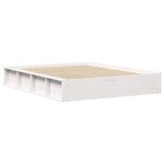 vidaXL Cadre de lit avec stockage Blanc 160 x 200 cm Pin massif