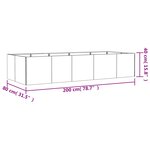 vidaXL Lit surélevé de jardin 200x80x40 cm acier corten