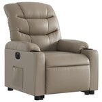 vidaXL Fauteuil inclinable électrique cappuccino similicuir
