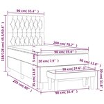 vidaXL Sommier à lattes de lit avec matelas Vert foncé 90x200 cm