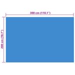 vidaXL Bâche de piscine rectangulaire 300 x 200 cm PE Bleu