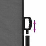 vidaXL Auvent latéral rétractable Anthracite 220x1200 cm