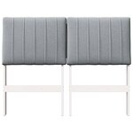 vidaXL Tête de lit capitonnée Gris clair 120 cm Pin massif