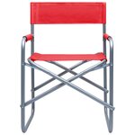 vidaXL Chaises de metteur en scène lot de 2 Acier Rouge