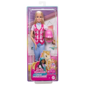 Mattel HXJ38 - Barbie Mysteries À la Poursuite du Cheval Perdu Poupée Malibu