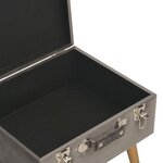 vidaXL Tabouret de rangement 40 cm Gris Velours