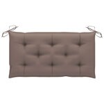 vidaXL Coussins de banc de jardin 2 Pièces taupe 100x50x7 cm tissu Oxford