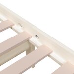vidaXL Cadre de lit Blanc Bois massif 160x200 cm
