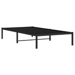 vidaXL Cadre de lit métal sans matelas noir 100x200 cm