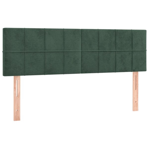 vidaXL Têtes de lit 2 Pièces Vert foncé 72x5x78/88 cm Velours
