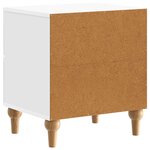 vidaXL Cabinet de chevet 2 Pièces Blanc brillant 43 x 34 5 x 48 cm