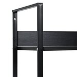 vidaXL Bibliothèque à 4 niveaux noir 60x27 6x124 5cm bois d'ingénierie
