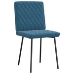 vidaXL Chaises à manger lot de 2 Bleu Velours