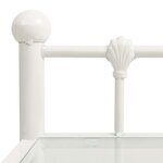 vidaXL Table de chevet Blanc/transparent 45x34 5x60 5cm Métal et verre