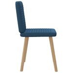 vidaXL Chaises à manger lot de 6 bleu tissu