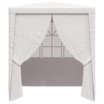 vidaXL Tente de réception avec parois latérales 2 5x2 5m Blanc 90 g/m²