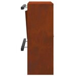 vidaXL boîte aux lettres Rouillé 30 x 20 x 55 cm Acier patiné