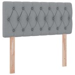 vidaXL Lit avec rangement et matelas Gris clair 90 x 190 cm Velours