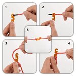 vidaXL Cordes de haubanage avec clés réfléchissantes 8 Pièces 4 m 4 mm