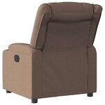 vidaXL Fauteuil inclinable électrique Marron Tissu