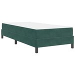 vidaXL Lit à ressorts avec matelas Vert foncé 90 x 200 cm tissu