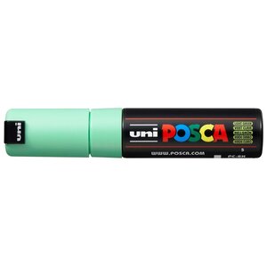 Marqueur pointe large biseautée pc8k 8mm vert clair x 6 POSCA