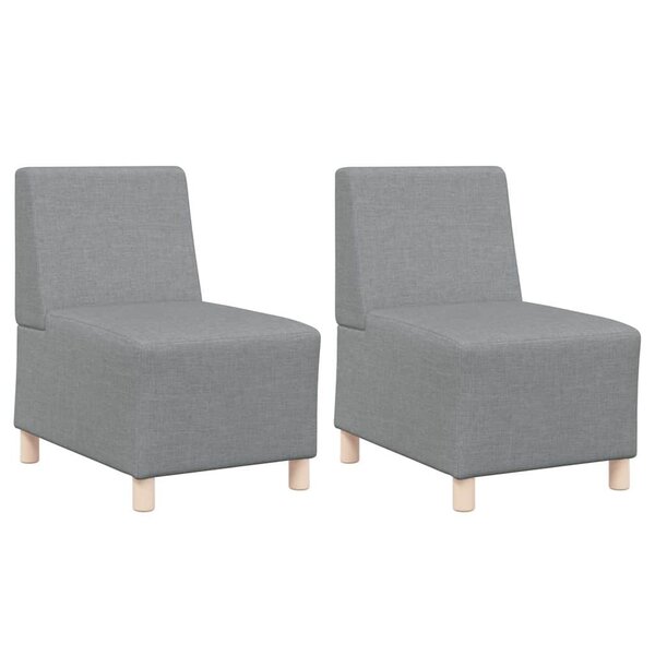 vidaXL Unité de Sofa Modulaire Sans Accoudoirs 2 Pièces Gris clair