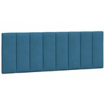 vidaXL Cadre de lit sans matelas Hanko bleu 140x200 cm velours