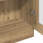 vidaXL Buffet haut chêne artisanal 82 5x30 5x185 cm bois d'ingénierie