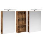 vidaXL Ensemble de Meubles de Salle de Bain 3 Pièces 110 x 10 5 x 60 5 cm