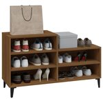 vidaXL Armoire à chaussures Chêne marron 102x36x60cm Bois d'ingénierie