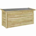 vidaXL Boîte de rangement Naturel 119 x 44 5 x 58 cm Pinède imprégnée
