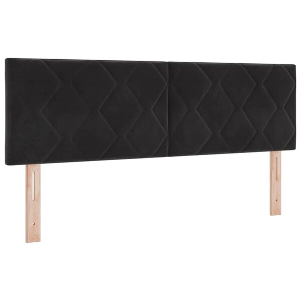 vidaXL Tête de lit Noir 144 cm Velours