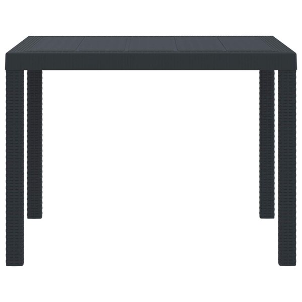 vidaXL Table de Jardin Anthracite 100 x 100 x 73 cm polyrotin