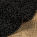 vidaXL Tapis shaggy PAMPLONA poils longs moderne noir Ø 280 cm