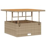 vidaXL Ensemble de salle à manger de jardin 3 pièces avec coussins beige poly rattan et acacia